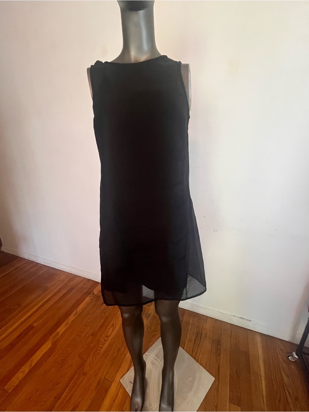 a new day Black Sleeveless Mini Shift Dress